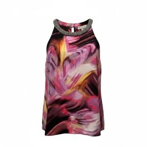 Jennifer Lopez Pink and Purple Swirl Blouse